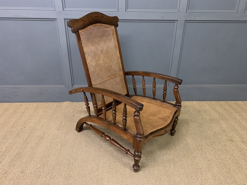 19th Century Colonial Reclining Plantation Chair