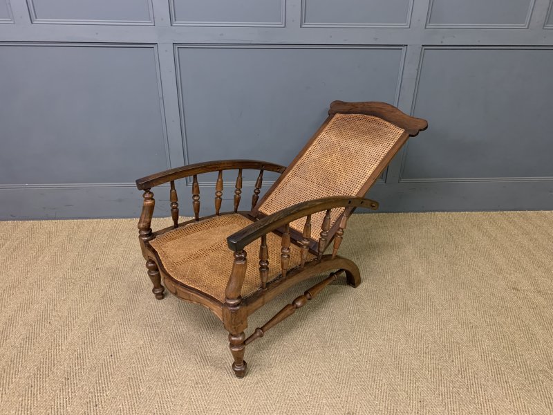 19th Century Colonial Reclining Plantation Chair
