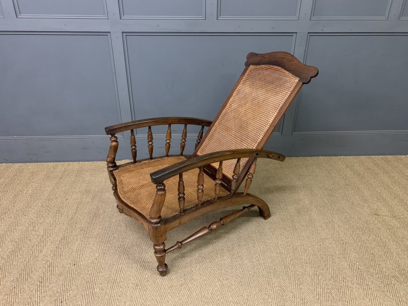 19th Century Colonial Reclining Plantation Chair