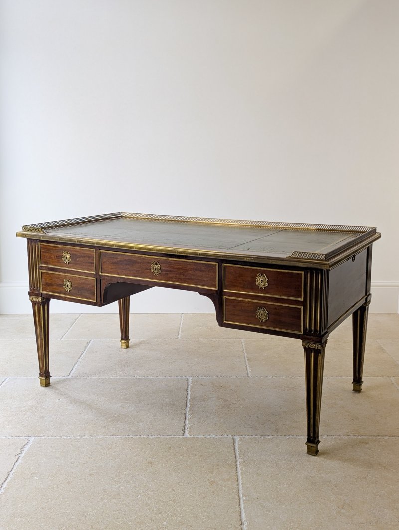 Antique Edwardian Louis XVI Style Mahogany Writing Desk by Spillman & Co. c.1910