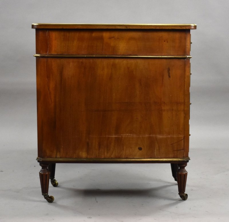 19th Century French Brass Inlaid Mahogany Writing Table