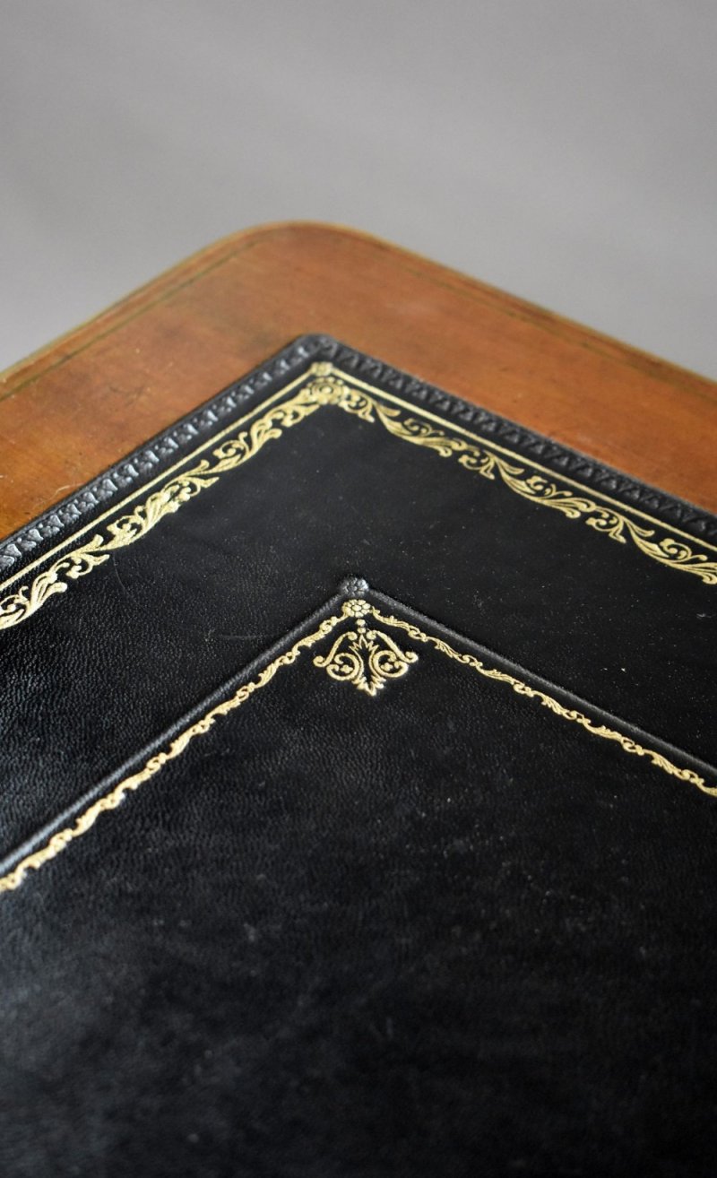 19th Century French Brass Inlaid Mahogany Writing Table