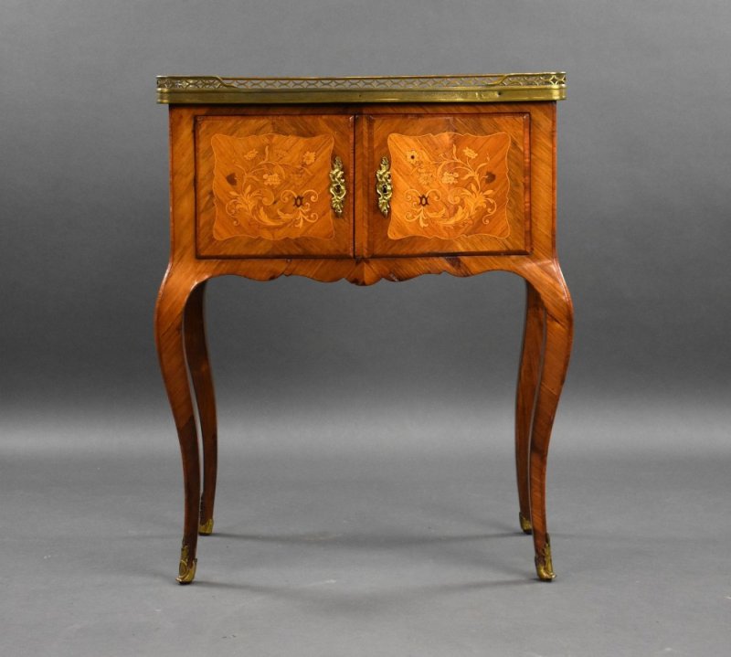 Antique French Marquetry Side Cabinet