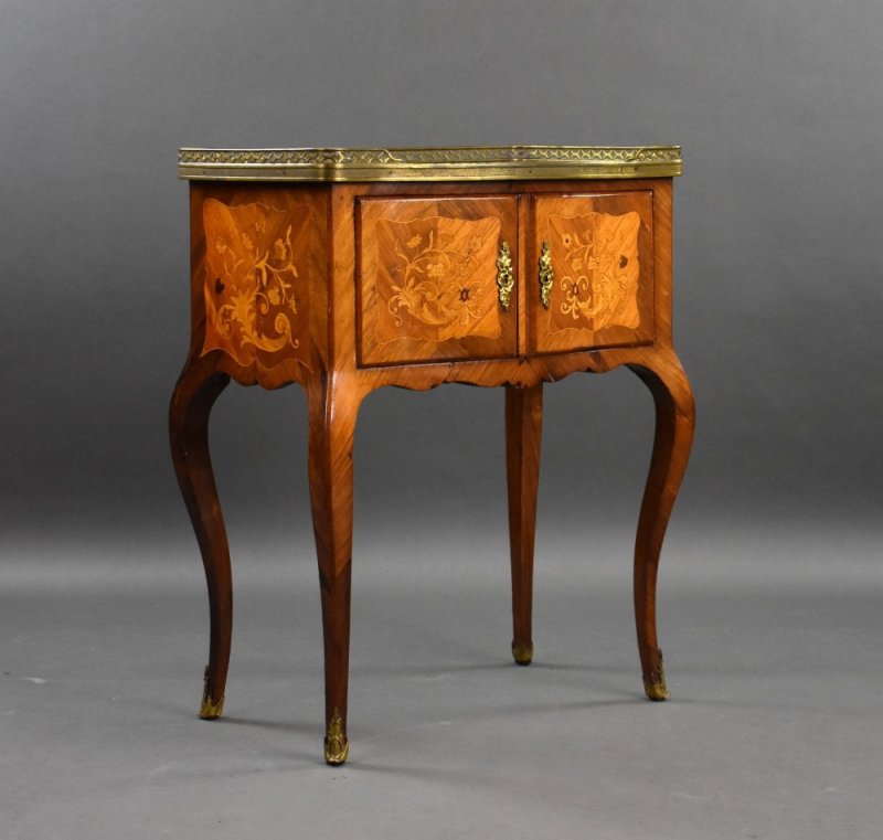 Antique French Marquetry Side Cabinet