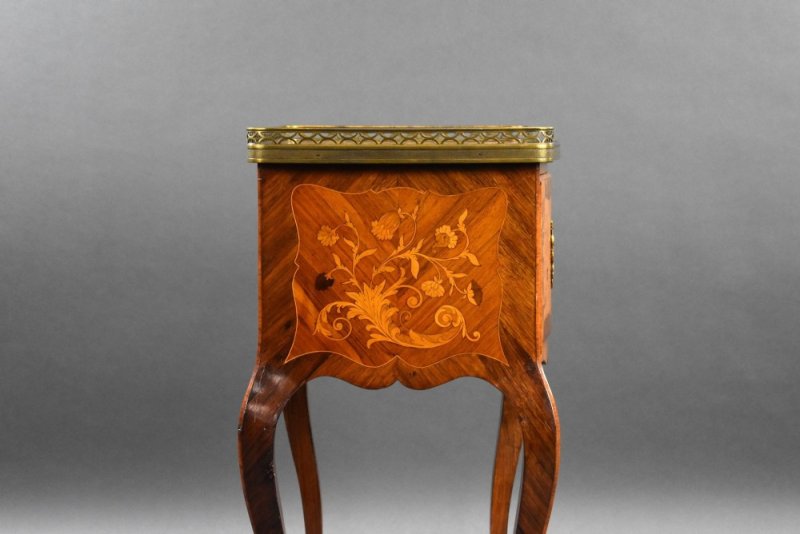 Antique French Marquetry Side Cabinet