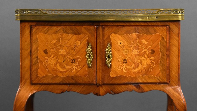 Antique French Marquetry Side Cabinet