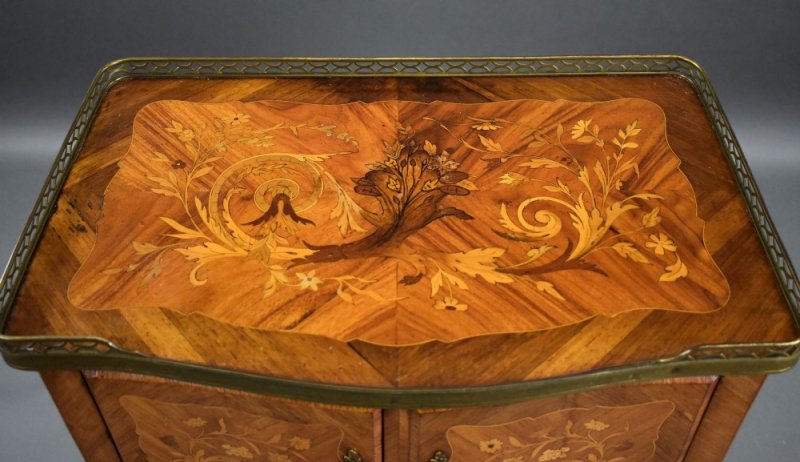 Antique French Marquetry Side Cabinet