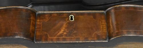 20th Century English Antique Edwardian Flame Mahogany Serpentine Chest