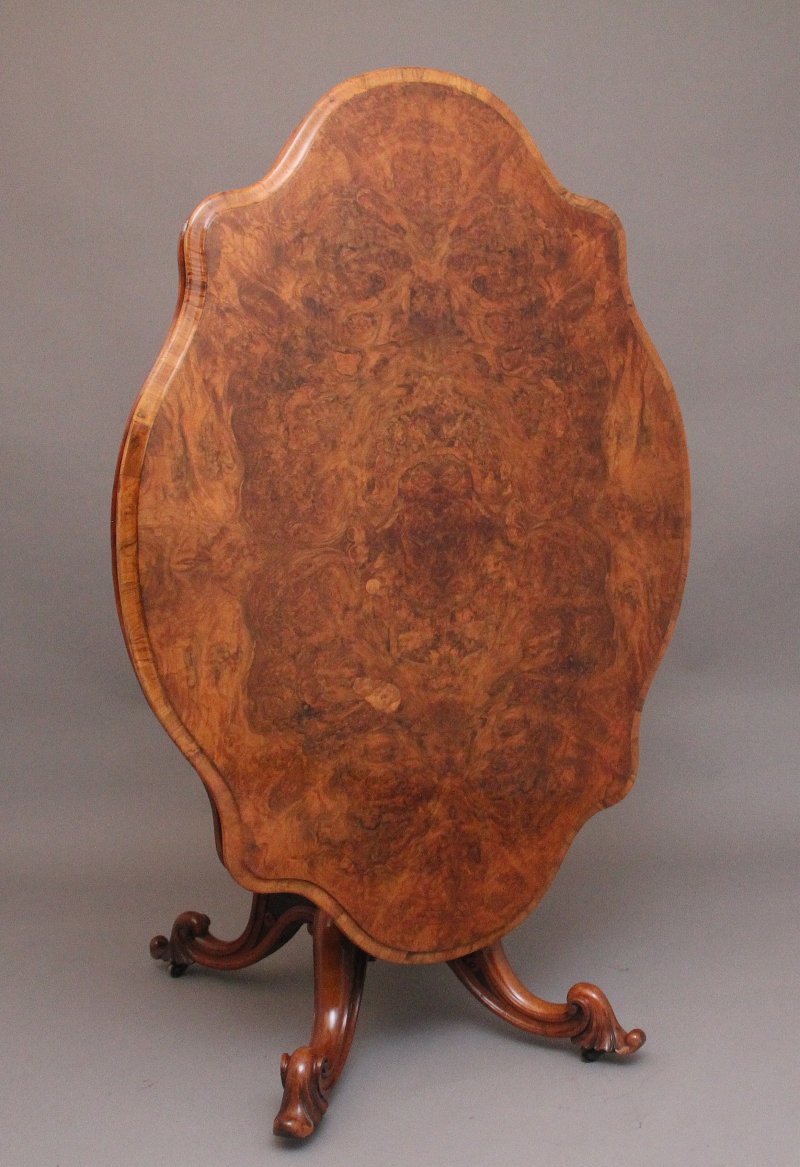 19th Century walnut centre table by Edwards & Roberts