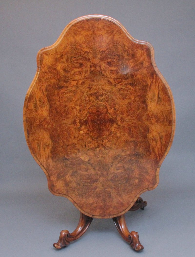 19th Century walnut centre table by Edwards & Roberts
