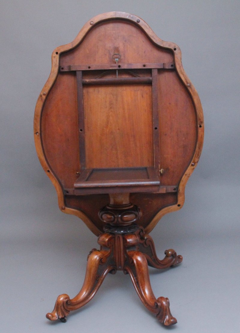 19th Century walnut centre table by Edwards & Roberts