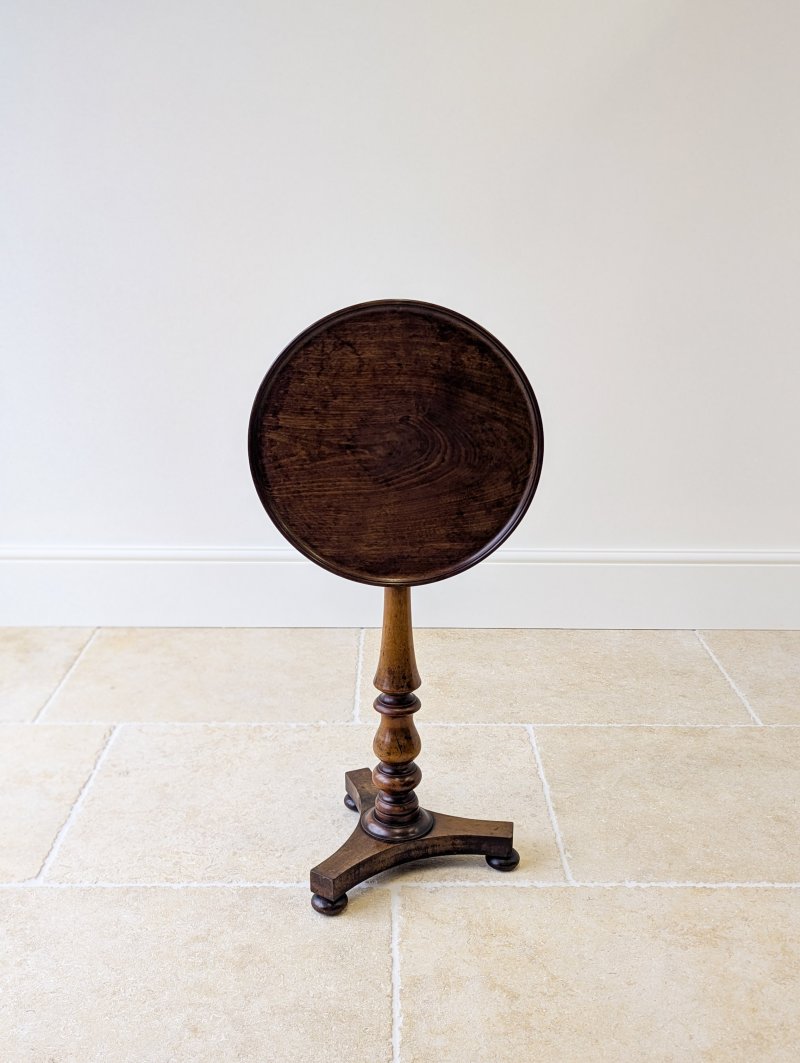 Antique Regency Mahogany and Beech Tilt-Top Wine Table c.1830