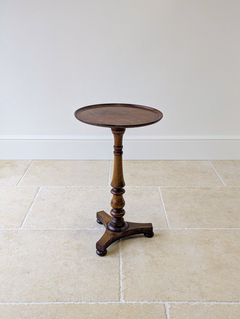 Antique Regency Mahogany and Beech Tilt-Top Wine Table c.1830