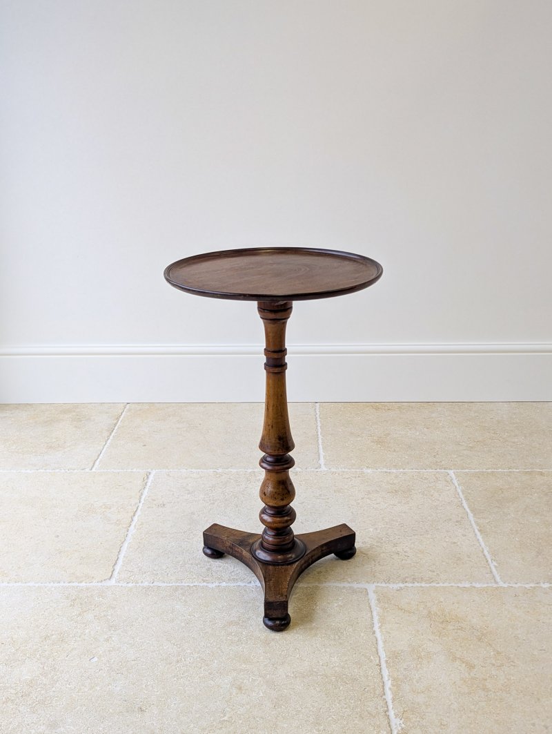 Antique Regency Mahogany and Beech Tilt-Top Wine Table c.1830