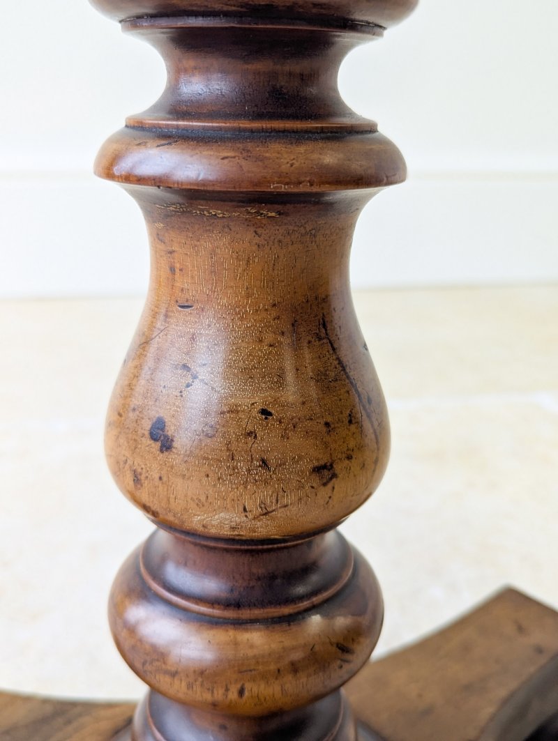 Antique Regency Mahogany and Beech Tilt-Top Wine Table c.1830