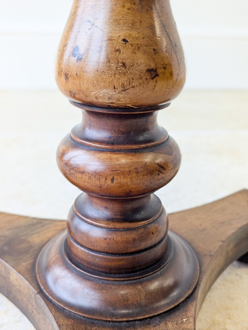 Antique Regency Mahogany and Beech Tilt-Top Wine Table c.1830