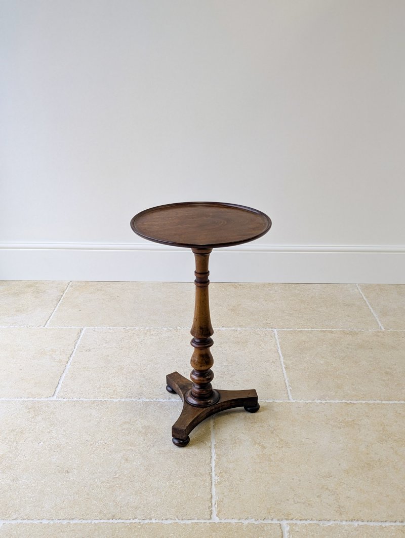 Antique Regency Mahogany and Beech Tilt-Top Wine Table c.1830