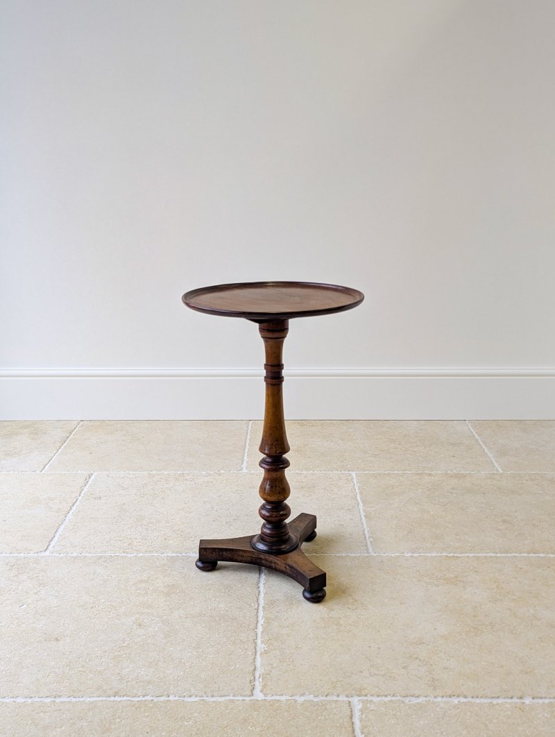 Antique Regency Mahogany and Beech Tilt-Top Wine Table c.1830