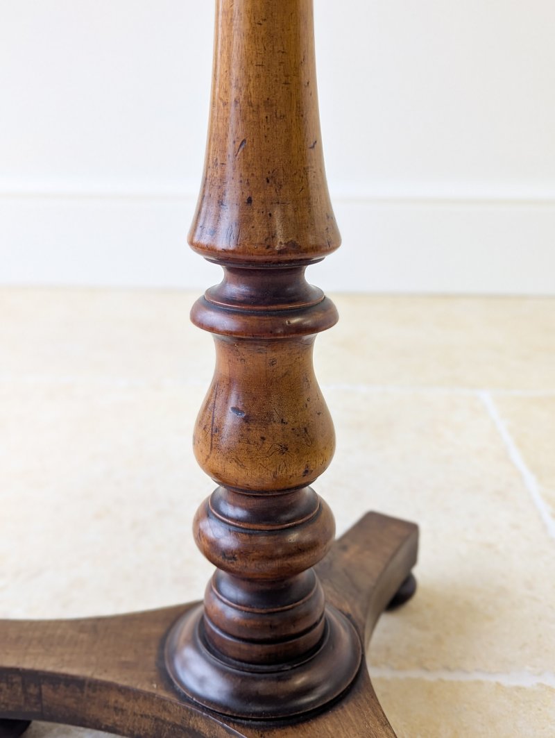 Antique Regency Mahogany and Beech Tilt-Top Wine Table c.1830