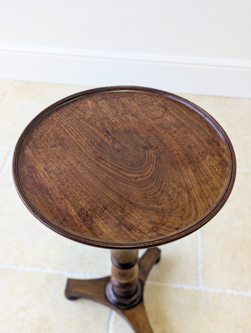 Antique Regency Mahogany and Beech Tilt-Top Wine Table c.1830