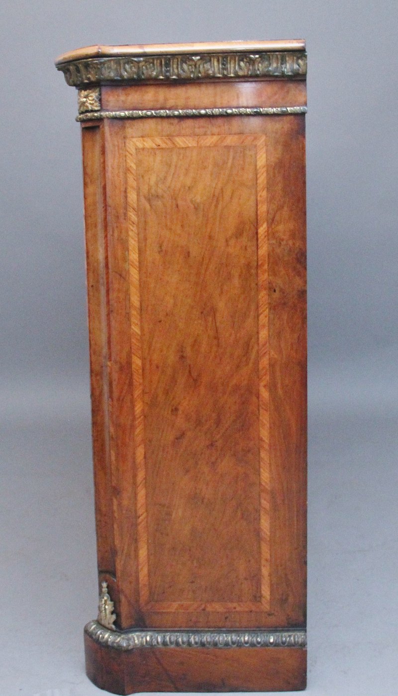 19TH CENTURY WALNUT AND ORMOLU OPEN BOOKCASE BY JOHNSTONE AND JEANES