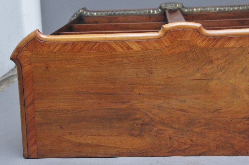 19TH CENTURY WALNUT AND ORMOLU OPEN BOOKCASE BY JOHNSTONE AND JEANES