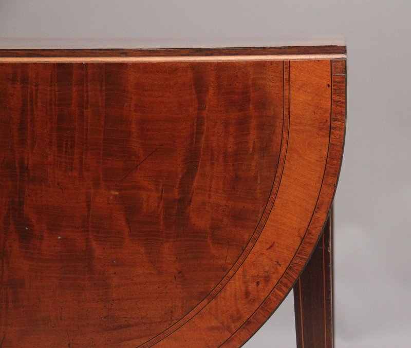 Large early 19th Century inlaid mahogany Pembroke