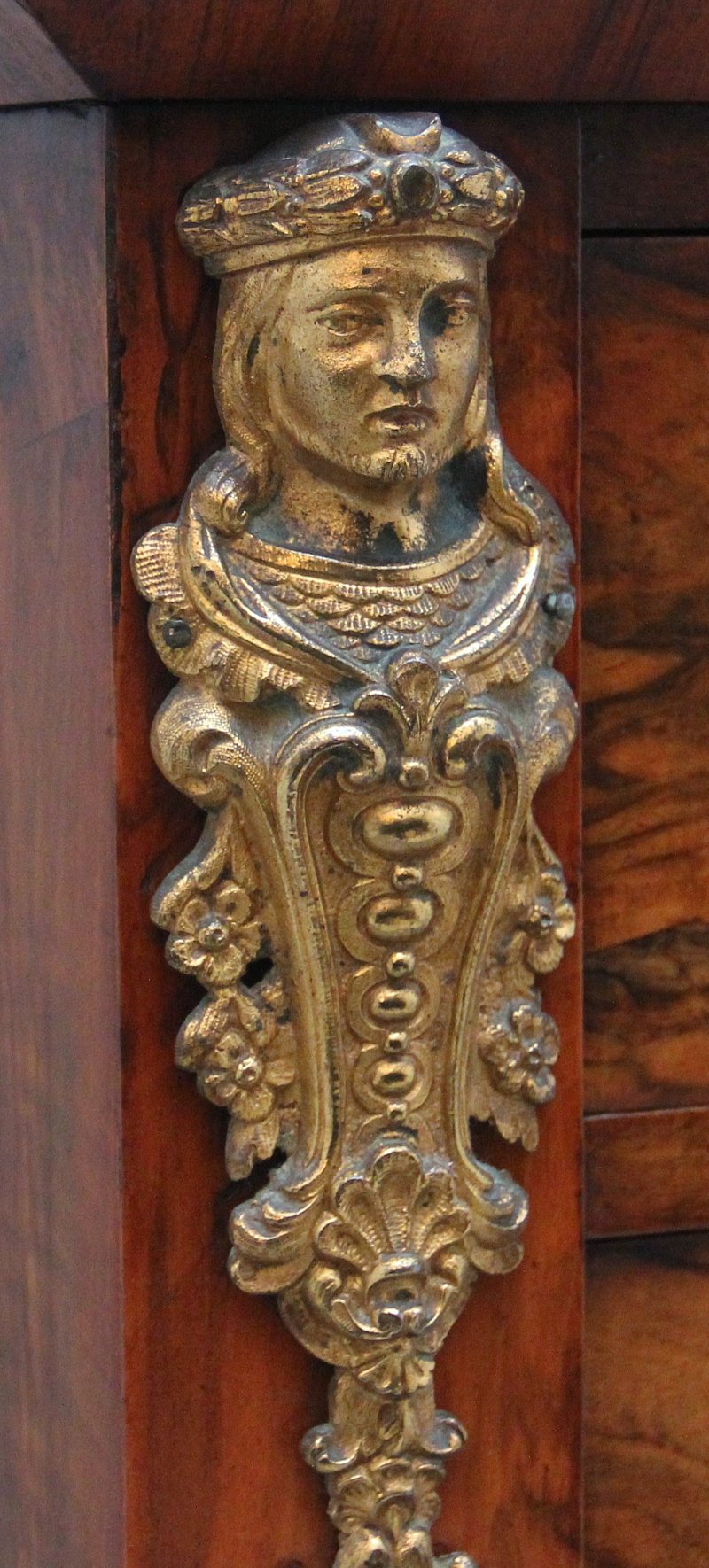 19th Century walnut & marquetry Wellington chest