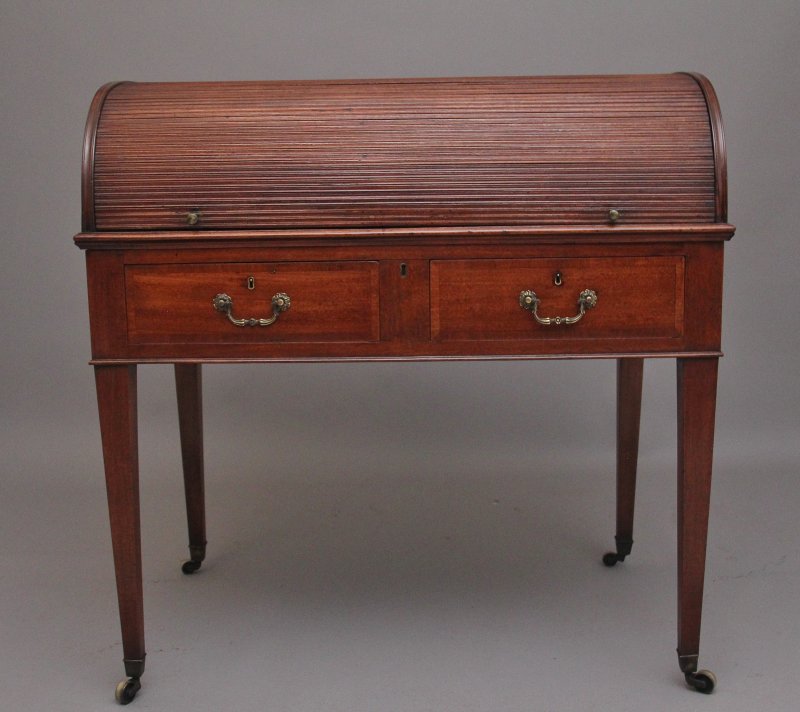 Early 19th Century mahogany tambour desk