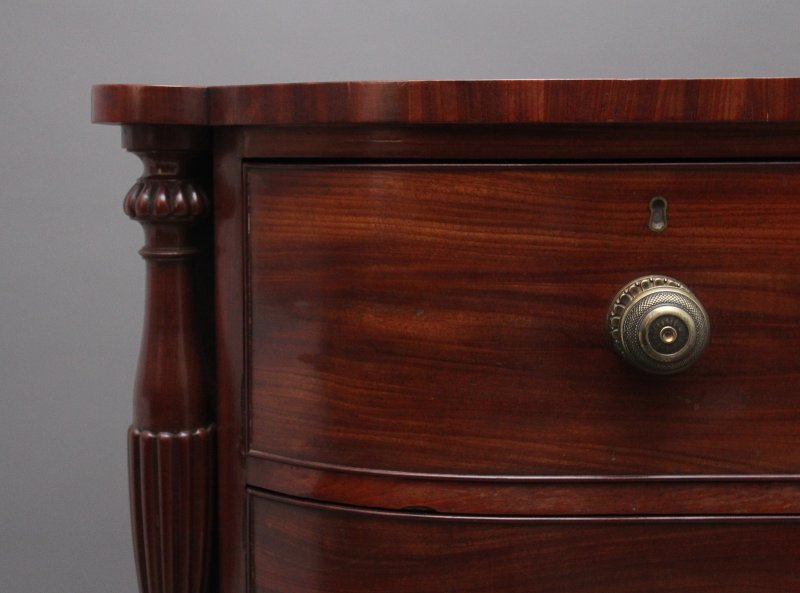 19th Century mahogany bowfront chest of exceptional quality