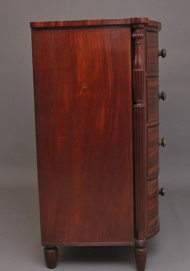 19th Century mahogany bowfront chest of exceptional quality