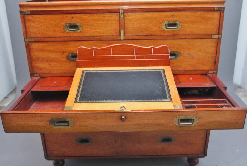 19th Century mahogany military chest