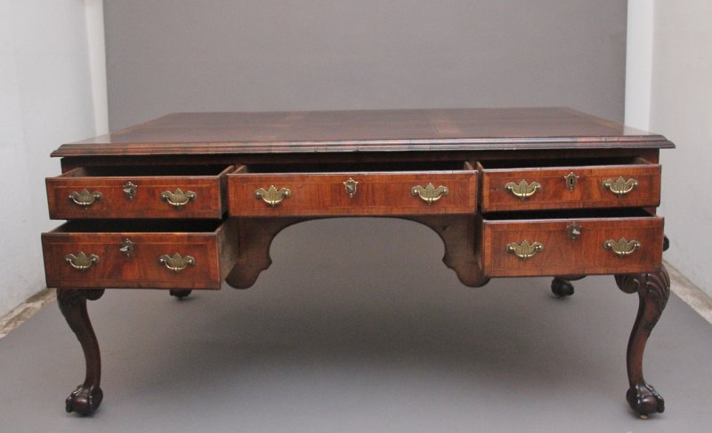 19th Century walnut partners desk