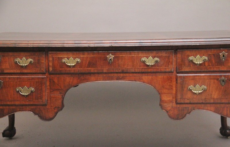 19th Century walnut partners desk