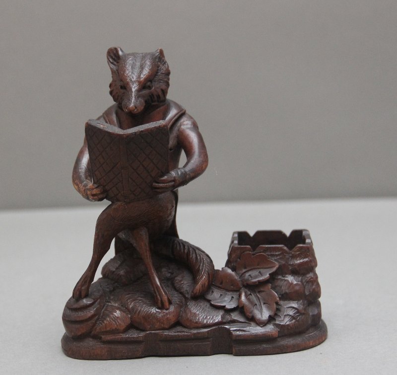 19th Century black forest carving of a fox