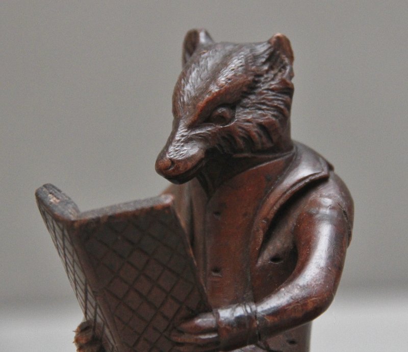 19th Century black forest carving of a fox