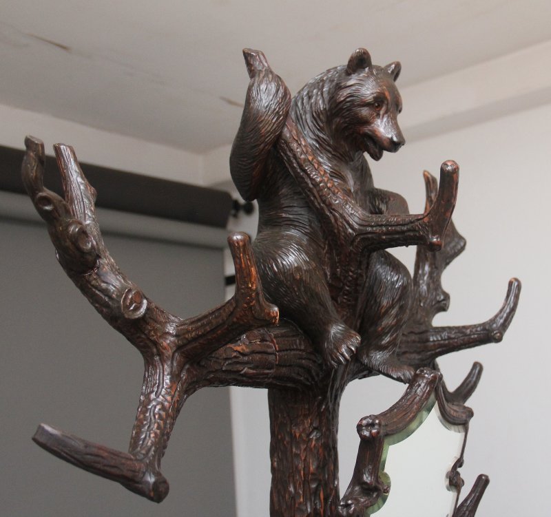 19th Century black forest bear hall stand