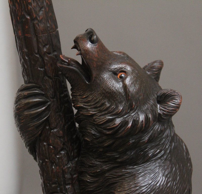 19th Century black forest bear hall stand