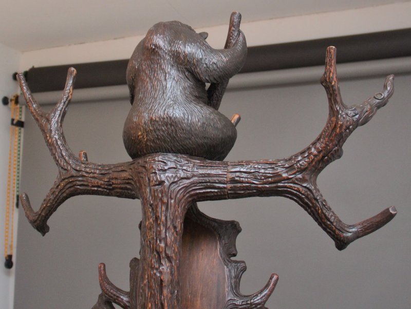 19th Century black forest bear hall stand