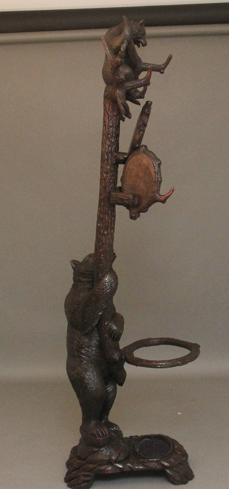 19th Century black forest bear hall stand