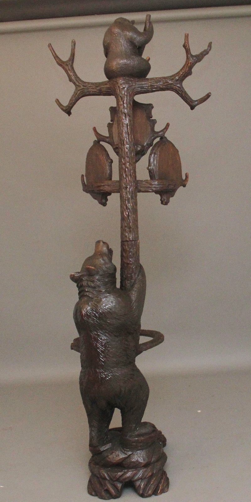 19th Century black forest bear hall stand