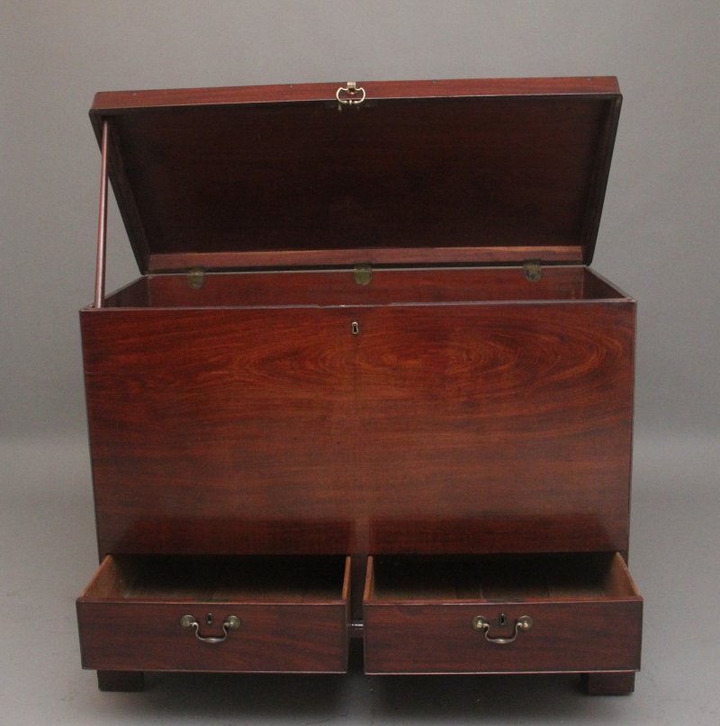 18th Century mahogany Irish silver chest
