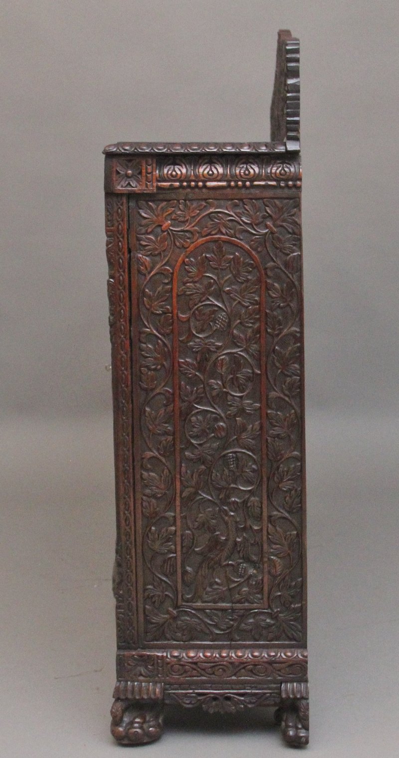 19th Century Anglo-Indian carved cabinet