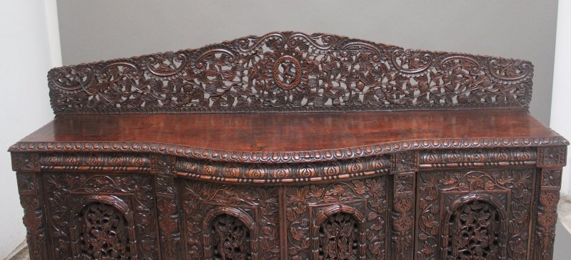 19th Century Anglo-Indian carved cabinet