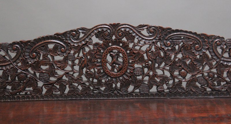 19th Century Anglo-Indian carved cabinet