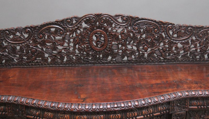 19th Century Anglo-Indian carved cabinet