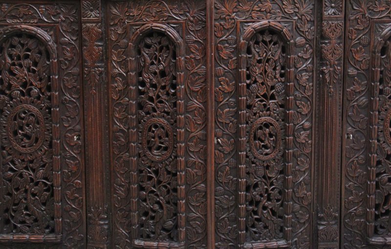 19th Century Anglo-Indian carved cabinet