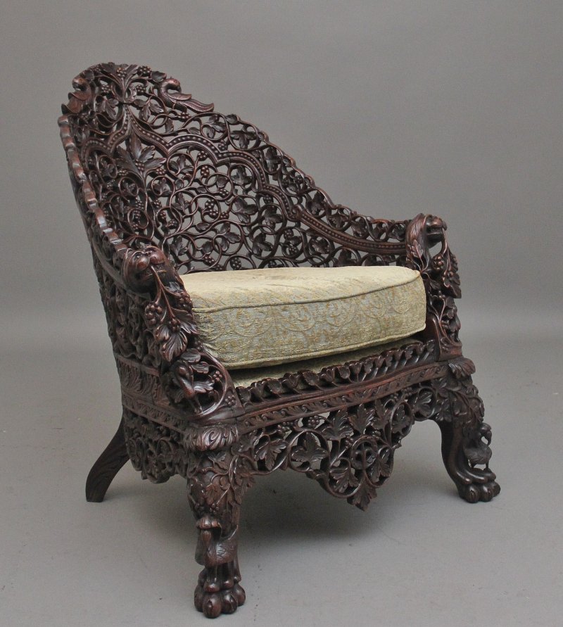 19th Century Anglo-Indian armchair
