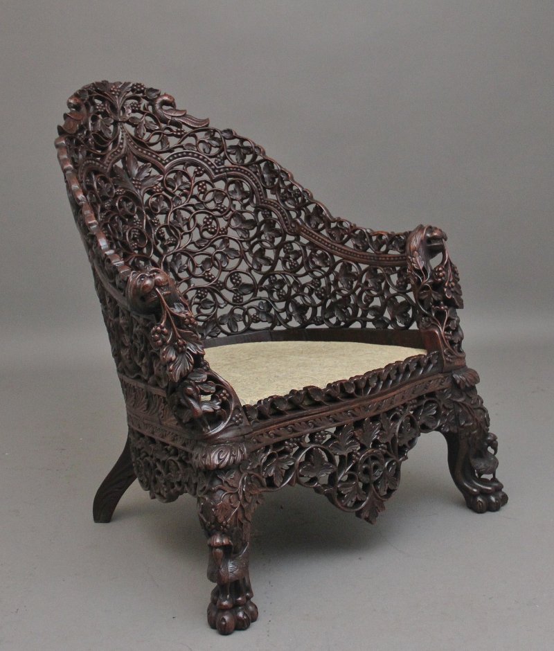 19th Century Anglo-Indian armchair