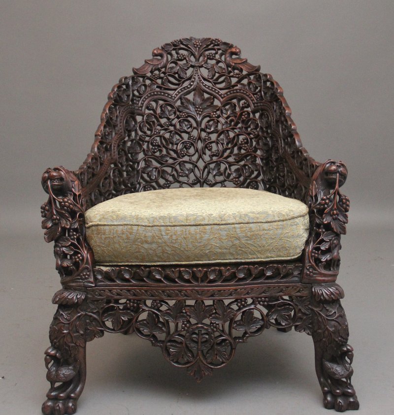 19th Century Anglo-Indian armchair